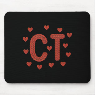 Faux Yarn Crochet Ct Tech Ct Technologist Cat Scan Mouse Pad