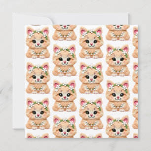 Faux Yarn Notch-Hook Christmas Cat – Cozy Holiday Card