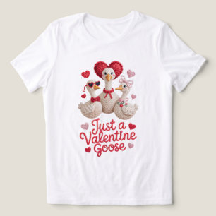  Faux Yarn Valentine Goose Vintage  Tri-Blend Shirt