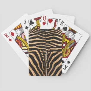 Faux Zebra Skin Playing Cards