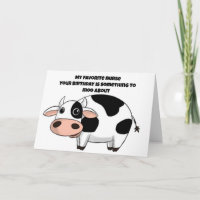 FAV *NURSE* ON BIRTHDAY SOMETHING TO MOO ABOUT