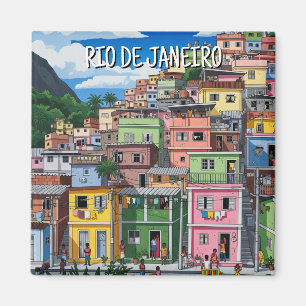 Favelas in Rio de Janeiro Magnet