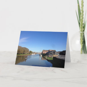 Faversham Creek, England, with Paddle Boarder  Card