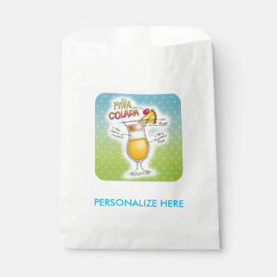 FAVOR BAGS - PINA COLADA RECIPE COCKTAIL ART