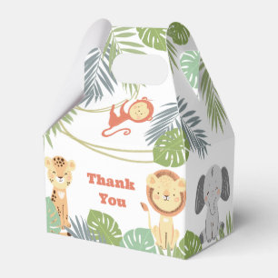 Favor Box for 1st birthday with cute animals.