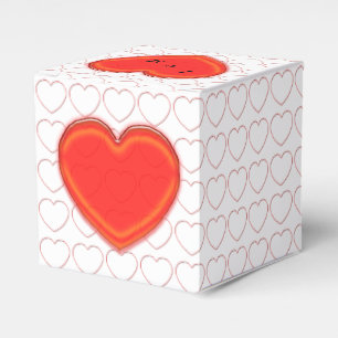 Favor Box – Red Heart with Initials