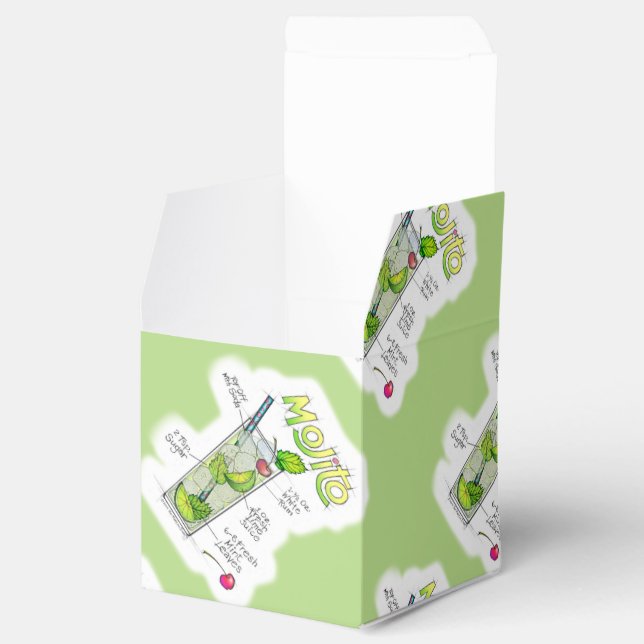 FAVOR BOXES - MOJITO RECIPE COCKTAIL ART (Opened)