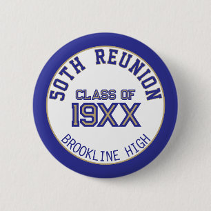 FAVOR! FUN 50th class reunion button