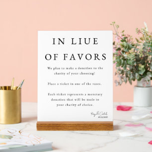 Favor Sign for Wedding