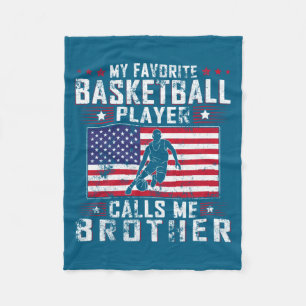 Favorite basketball player calls brother fat t fleece blanket