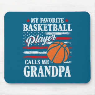 Favorite basketball player calls grandpa usa t mouse pad