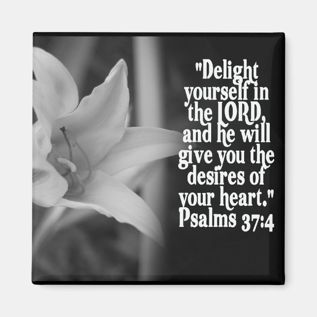 FAVORITE  BIBLE SCRIPTURE PSALM 37:4 MAGNET (Front)