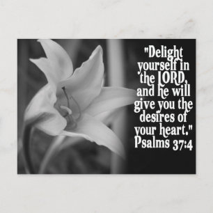 FAVORITE BIBLE SCRIPTURE PSALM 37:4 POSTCARD