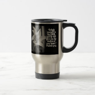 FAVORITE BIBLE SCRIPTURE PSALM 37:4 TRAVEL MUG