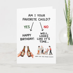 Favorite Child Funny Dad Birthday Day Papa Holiday Card