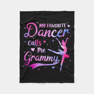Favorite dancer calls grammy dance grandma fleece blanket