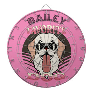 Favorite dog, funny cute dog mom/dad Personalize   Dartboard