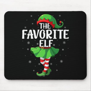 Favorite Elf Christmas Girls Women Elf Squad Xmas  Mouse Pad