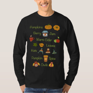 Favorite Fall Things Autumn Season T-Shirt