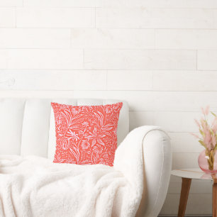 Favorite Floral Pattern in Red Cushion