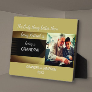 Favorite Gift! Retired Grandpa Photo Plaque