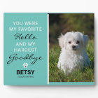 Favorite Hello | Hardest Goodbye Pet Memorial Teal