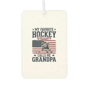 Favorite Hockey Player Calls Me Grandpa Vintage Sh Car Air Freshener