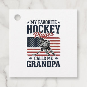 Favorite Hockey Player Calls Me Grandpa Vintage Sh Favour Tags