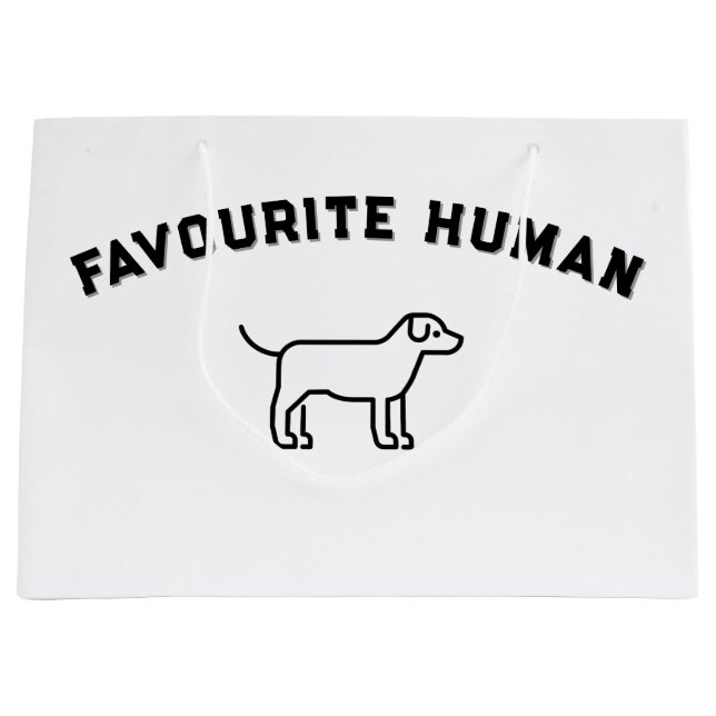 Favorite Human Large Gift Bag (Front)