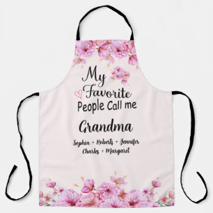 Favorite People Call Me Grandma   Grandkids Name Apron