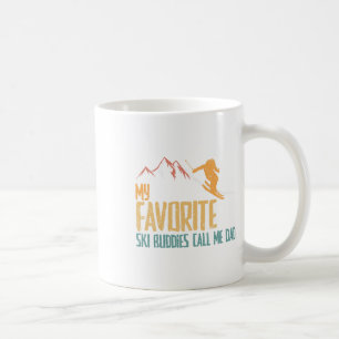 Favorite Ski Buddies Call Me Dad Retro Vintage Ski Coffee Mug