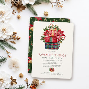Favorite Things Presents Christmas Holiday Party Invitation