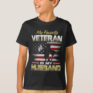 Favorite veteran is husband boyfriend veterans day T-Shirt