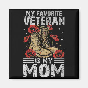 Favorite veteran is mom patriotic mother's day magnet