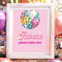Favors Disco Ball Retro Groovy Girl Pink Birthday