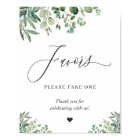 Favors Please Take One Greenery Eucalyptus Leaves