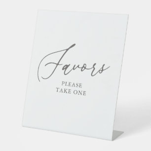 Favors Please Take One Wedding Pedestal Sign