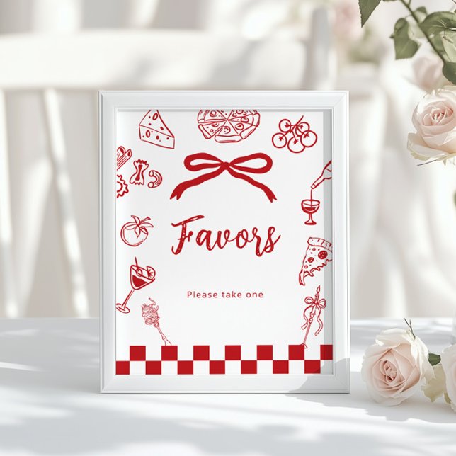 Favors That's Amore Italian theme bridal shower Poster (Creator Uploaded)