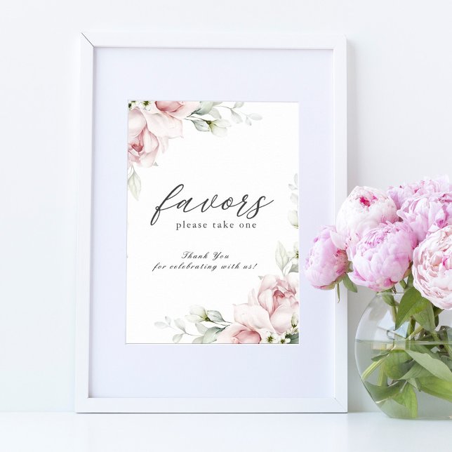 Favors Wedding Sign Floral | Romantic Roses Sign (Creator Uploaded)
