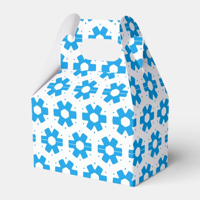 Favour Box - Blue Florets (Front Side)