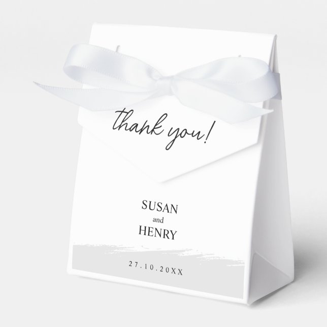 Favour box for wedding | Black and white (Front Side)