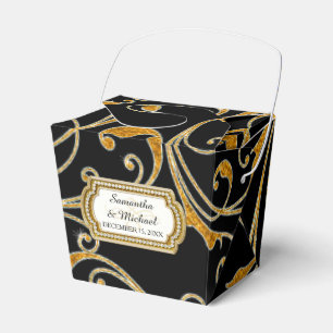 Favour Box Glam Old Hollywood Regency Black Tie