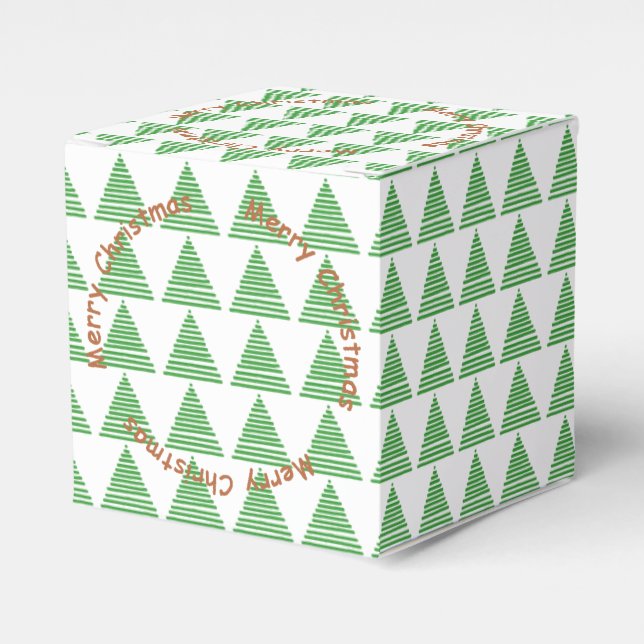 Favour Box - Graphic Trees with Text Circle (Front Side)