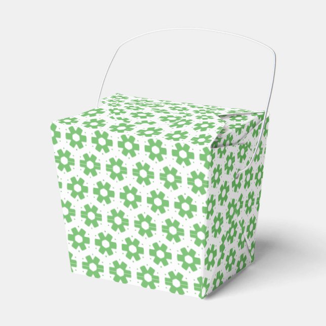 Favour Box - Green Florets (Front Side)