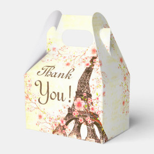 Favour Box Paris Eiffel Tower Cherry Blossoms