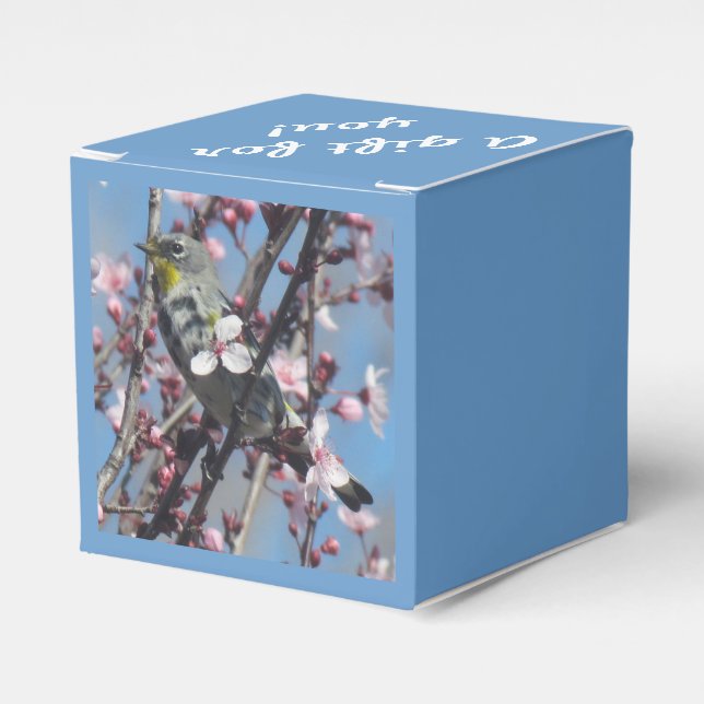 Favour Box - Sparrow in Plum Tree (Front Side)
