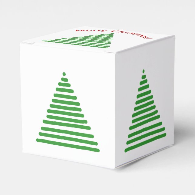 Favour Box - Stylised Christmas Trees (Front Side)