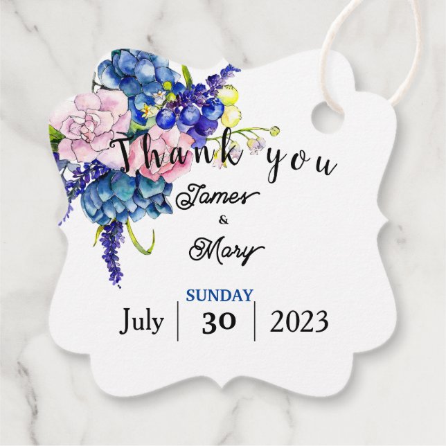 Favour Box Tags (Back)