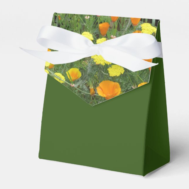 Favour Box Tent Style Wildflowers Flap Design (Front Side)