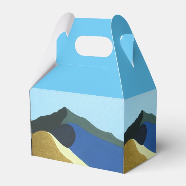Favour Boxes Gable Personalised Colours of Mt Tam  (Front Side)